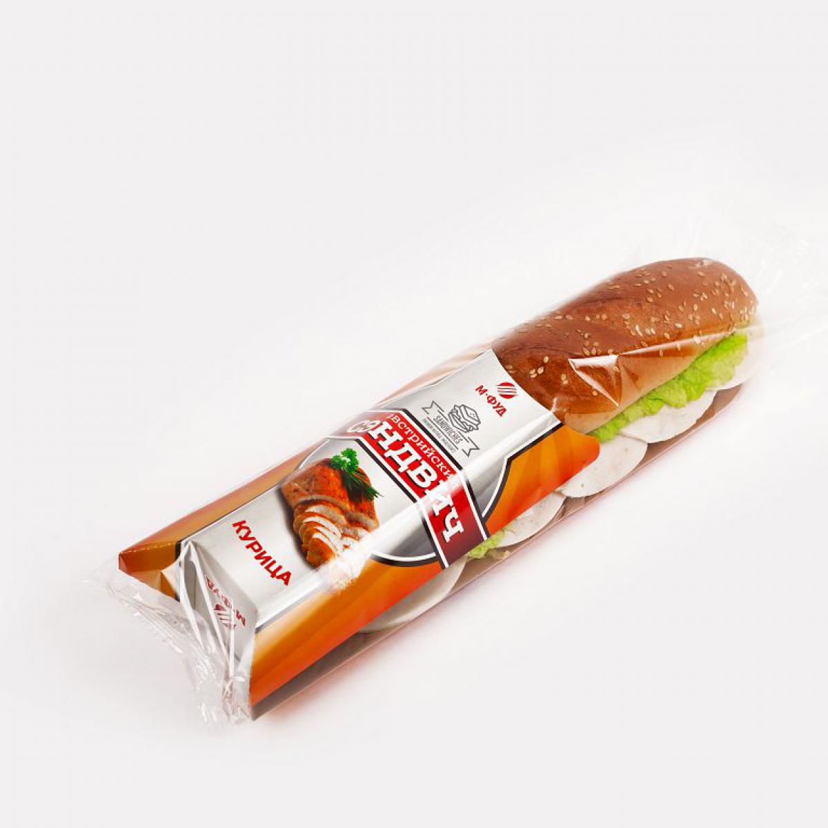 Багет с курицей копченой 205г
